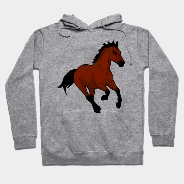 Bay horse Hoodie by Shyflyer